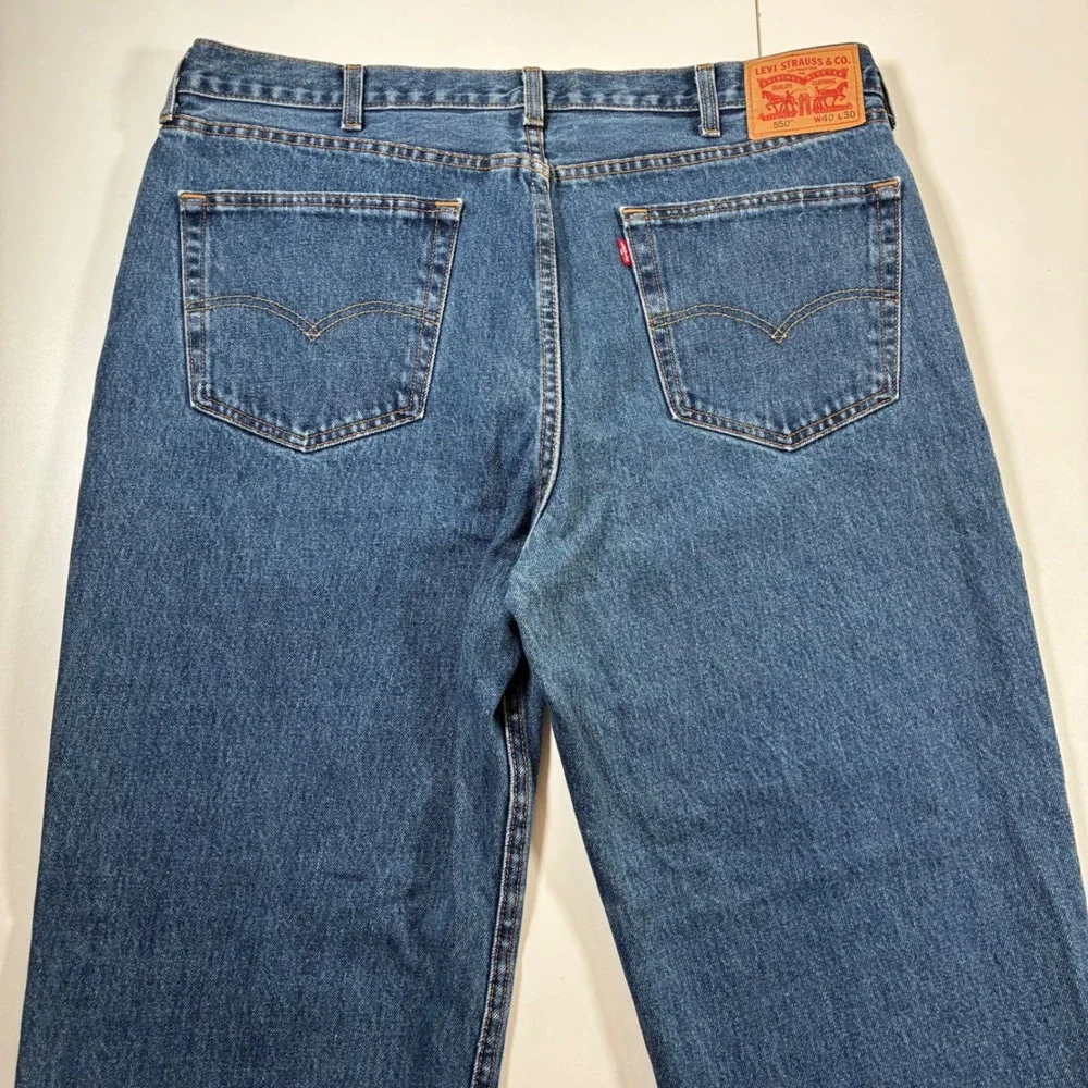 Levi's 550 Relaxed Fit Jeans 40x30 Blue Denim Tapered USA Cowboy